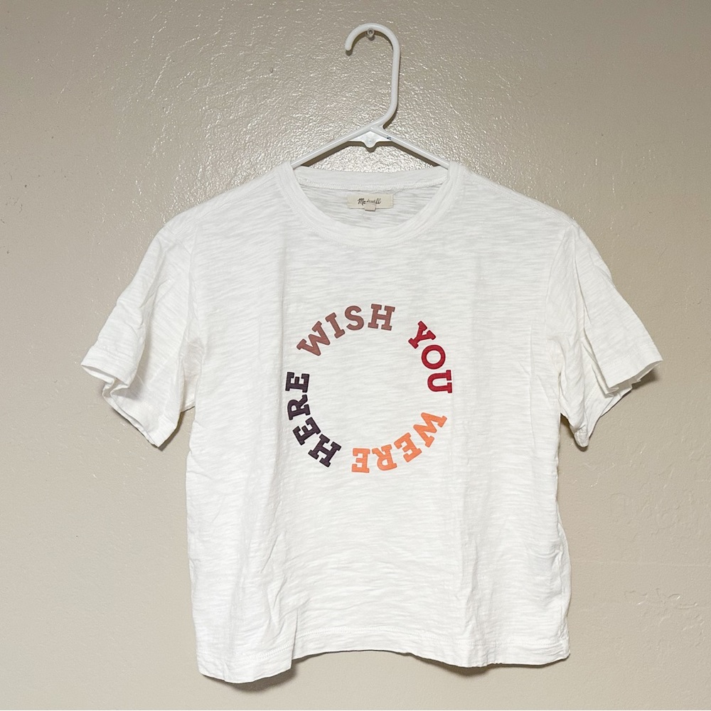 Madewell Cropped Graphic Tee Shirt T-Shirt XS